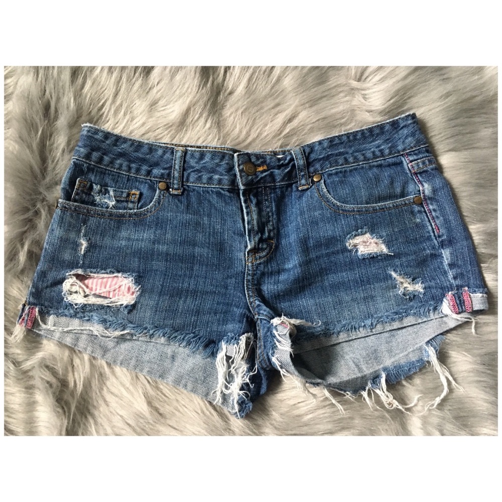 Sold Victoria Secret PINK Distressed Jean Shorts 6